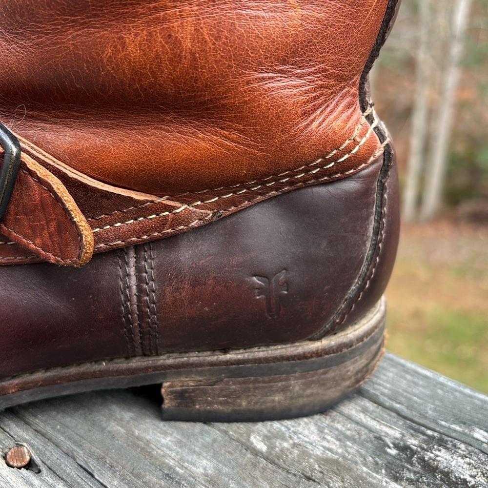 Frye Boots Womens 8 Brown Veronica Duck Engineer Shearling Lined Packer Pull On - Picture 5 of 15